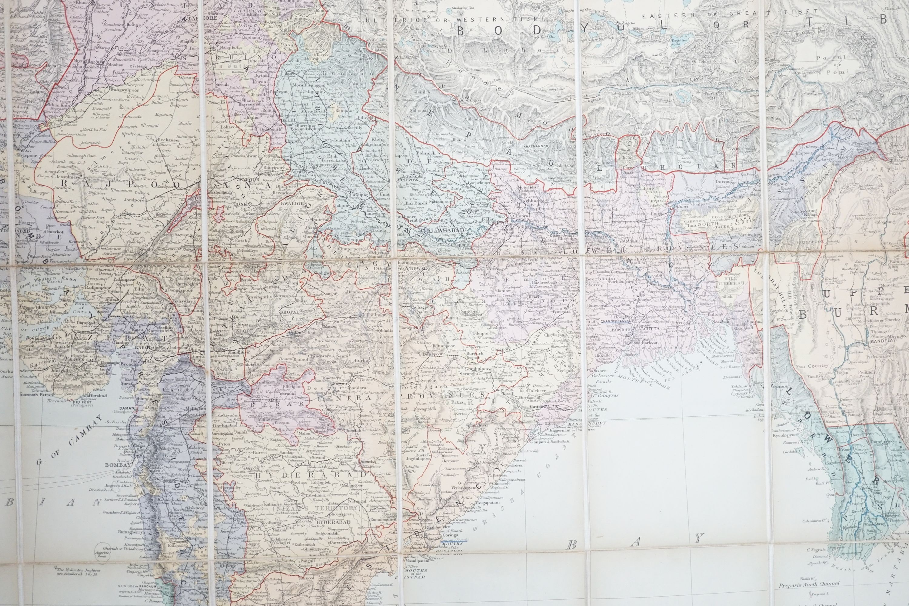 Collins, Henry George - Collins Standard Map of London, published by Edward Stanford, circa 1877; Stanford’s Portable [map of] India, 86 miles to 1 inch, (circa 1876) (2)